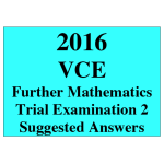 2016 VCE Further Mathematics Units 3 and 4 Trial Exam 2